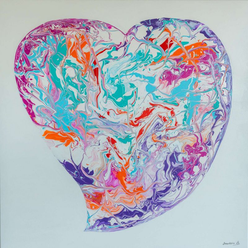 Schilderij Colored Heart